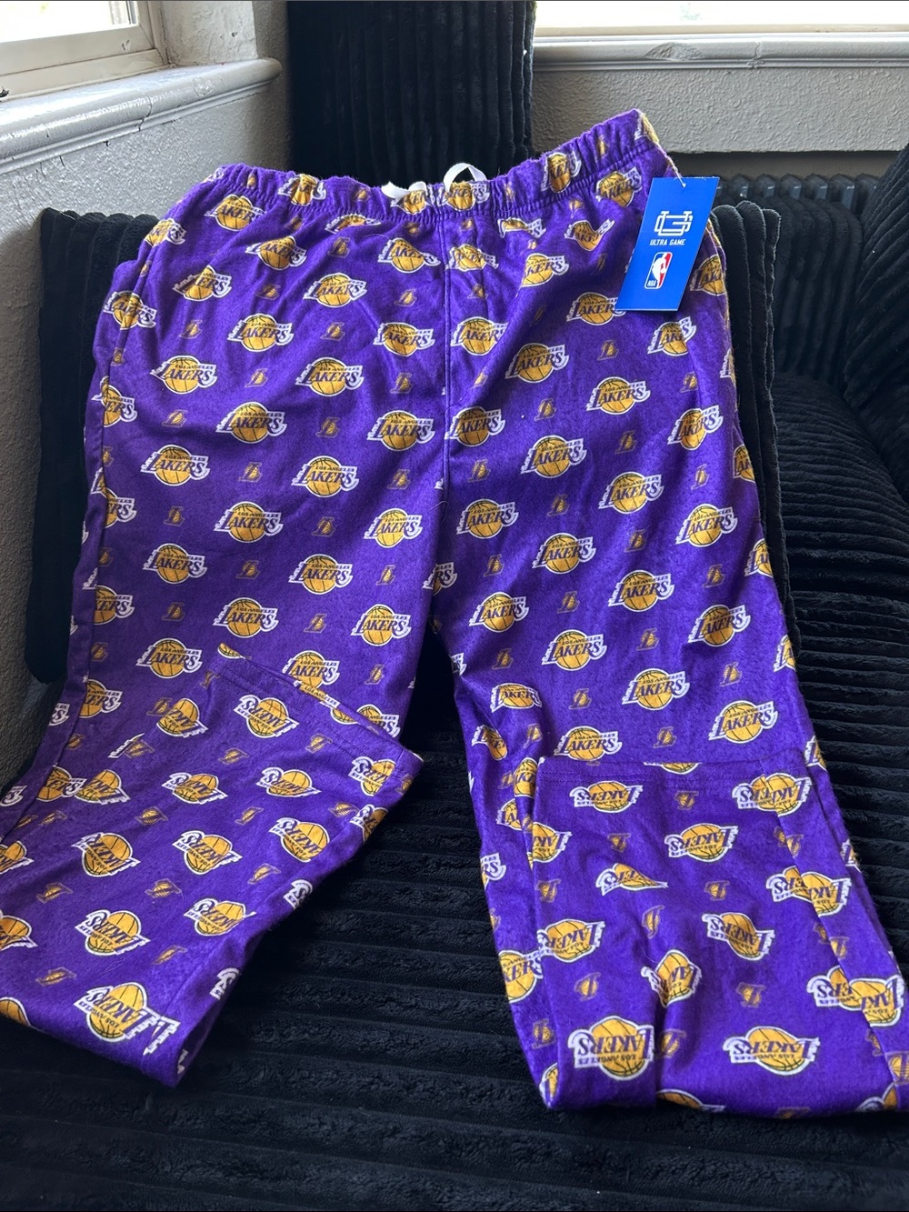 NBA Los Angeles Lakers Purple & Yellow Logo Pajama Pants